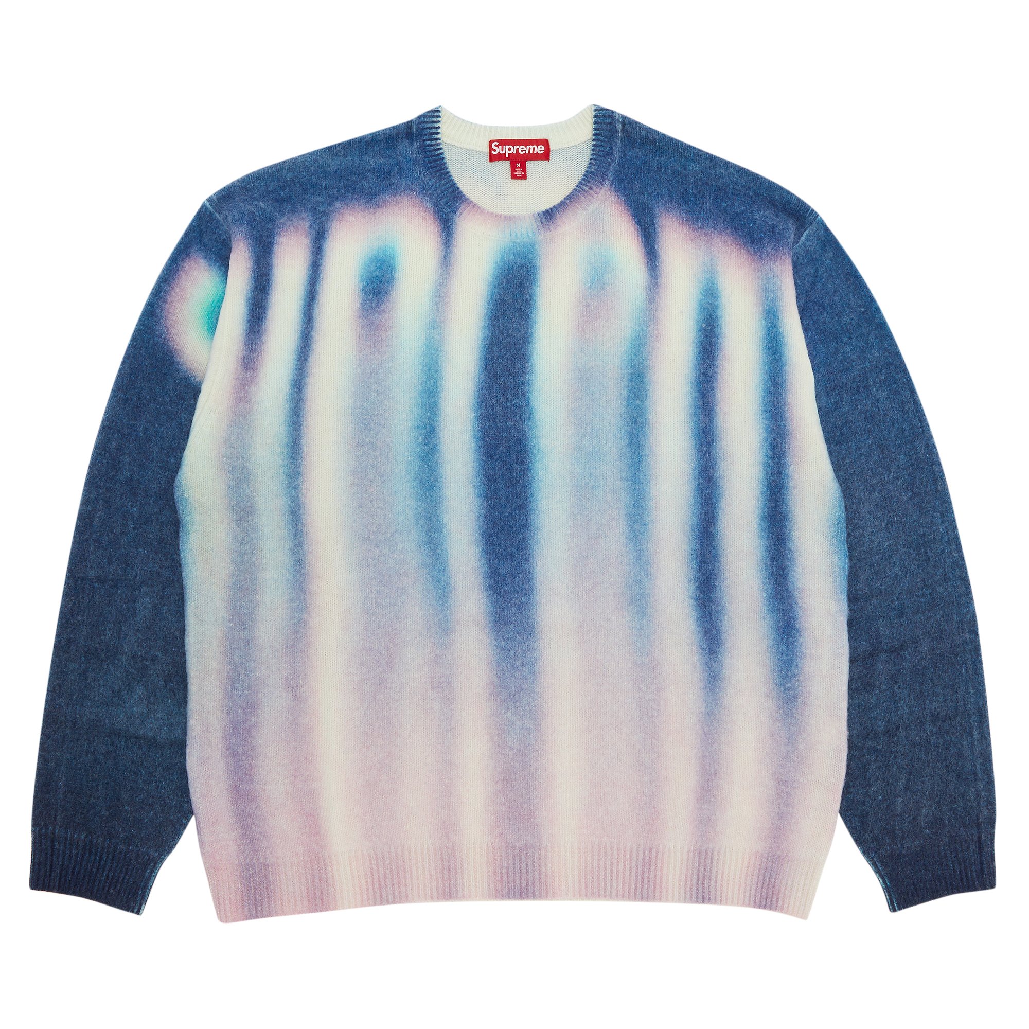 Buy Supreme Blurred Logo Sweater 'Blue'   FWSK BLUE   GOAT