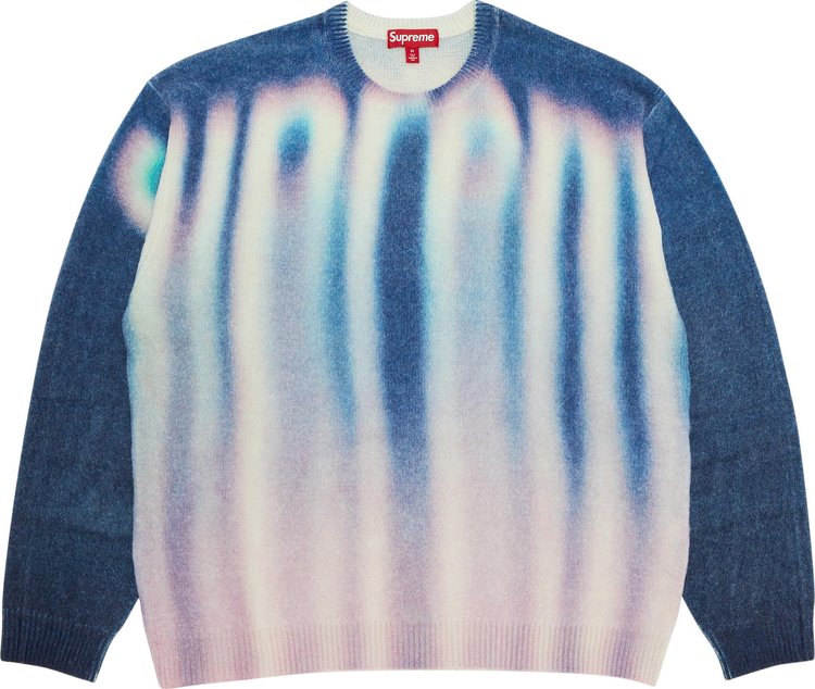 Buy Supreme Blurred Logo Sweater 'Blue' - FW23SK11 BLUE | GOAT