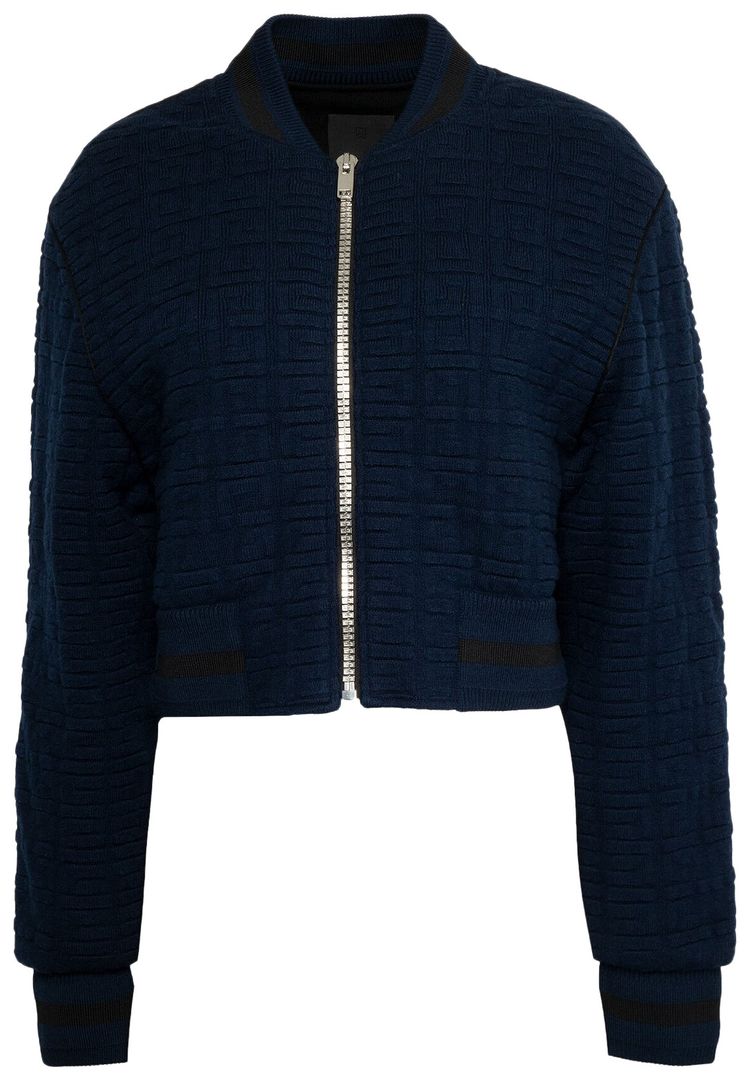 Givenchy 4G Cropped Bomber Jacket Dark Navy