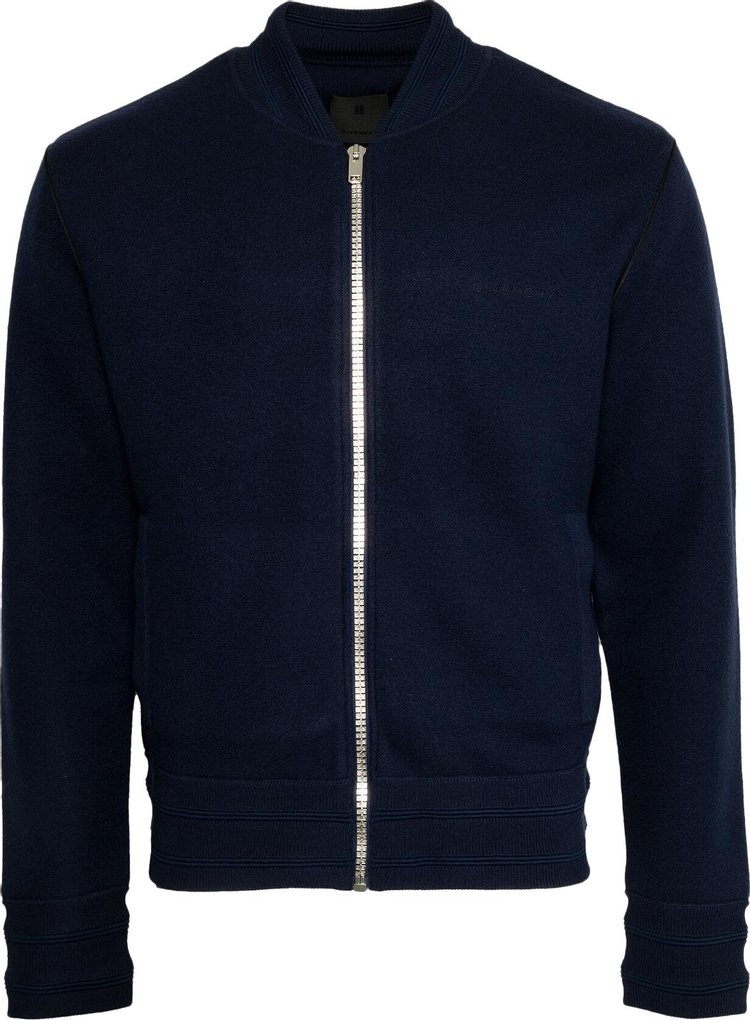 Buy Givenchy Knitted Varsity Jacket 'Dark Navy' - BM014A4YFP 499 | GOAT