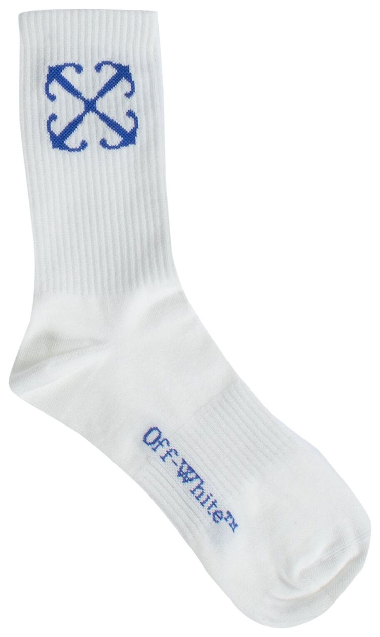 Off White Arrow Mid Calf Socks IvoryDark Blue