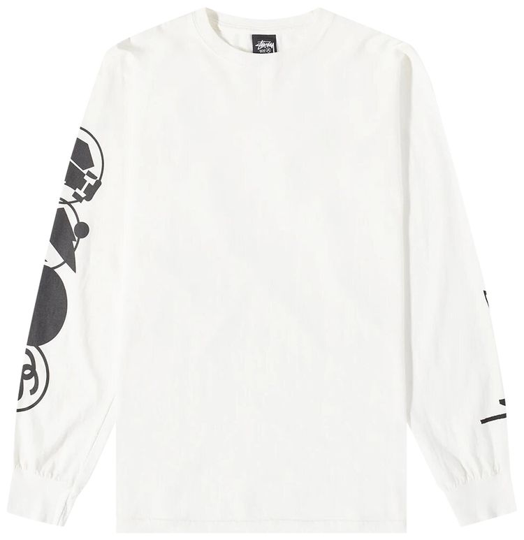Stussy Stacked Long Sleeve T Shirt Natural