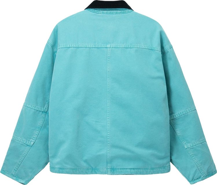 Stussy Washed Canvas Shop Jacket Teal