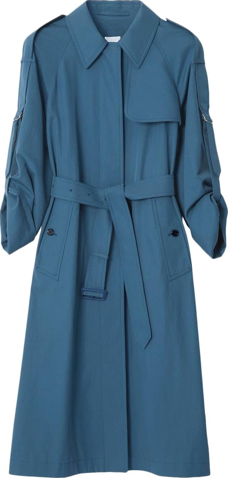 Burberry Whitmore Long Trench Coat 'Muted Navy'