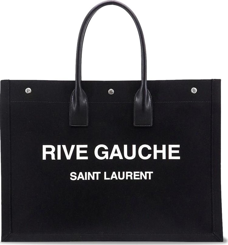 Saint Laurent Rive Gauche Lino Legend Large Tote Bag 'Black/White'
