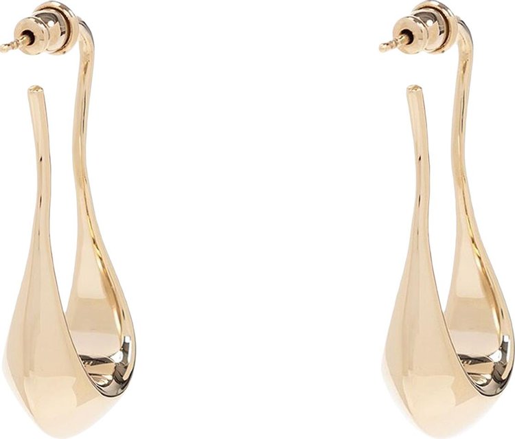 Lemaire Short Drop Earrings Light Gold