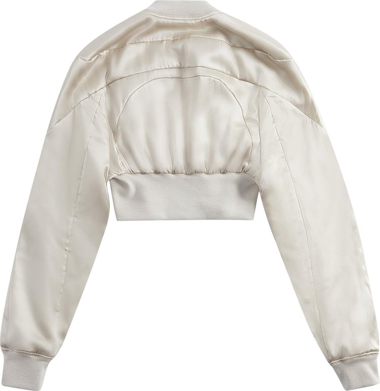 Rick Owens Girdered Flight Bomber Jacket Pearl