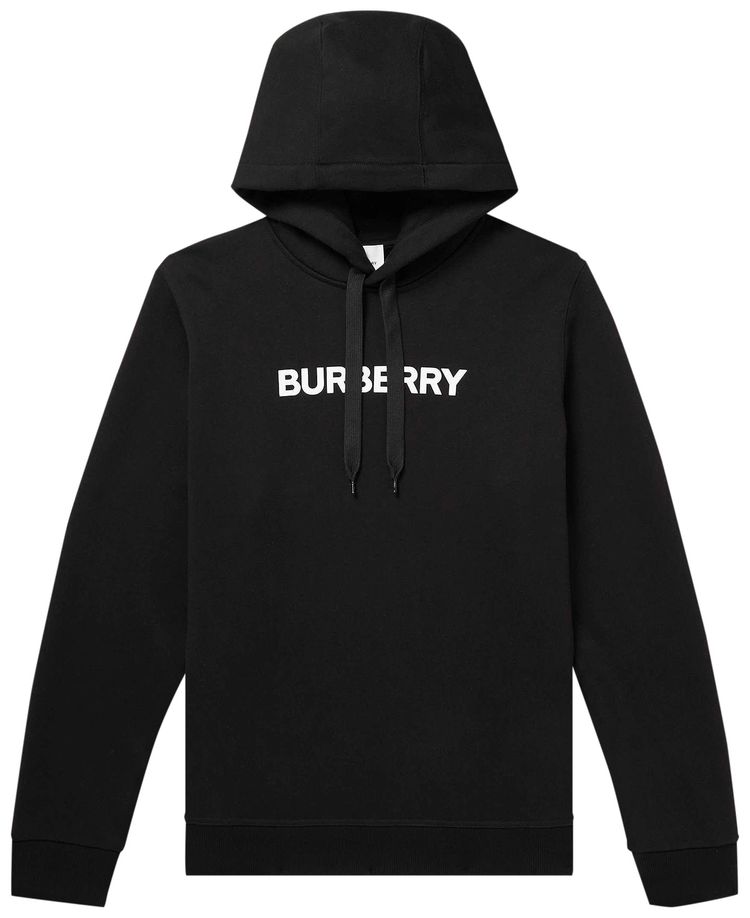 Burberry Logo Print Hoodie Black