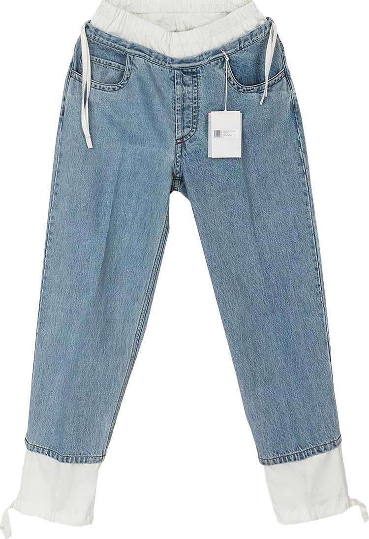 Craig Green Cropped Bow Jeans 'Blue'