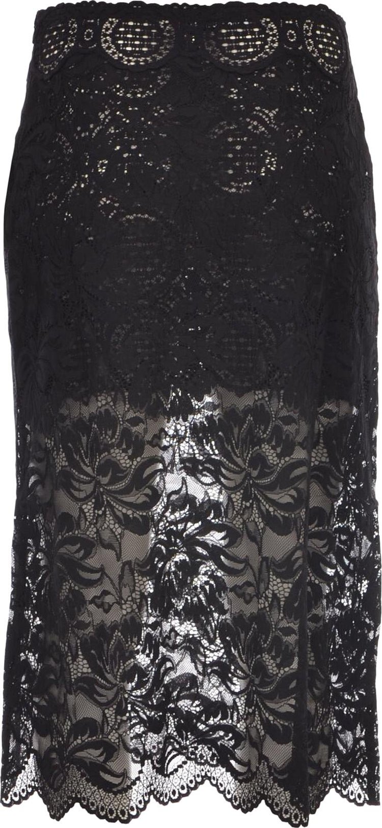 Paco Rabanne Lace Skirt Black