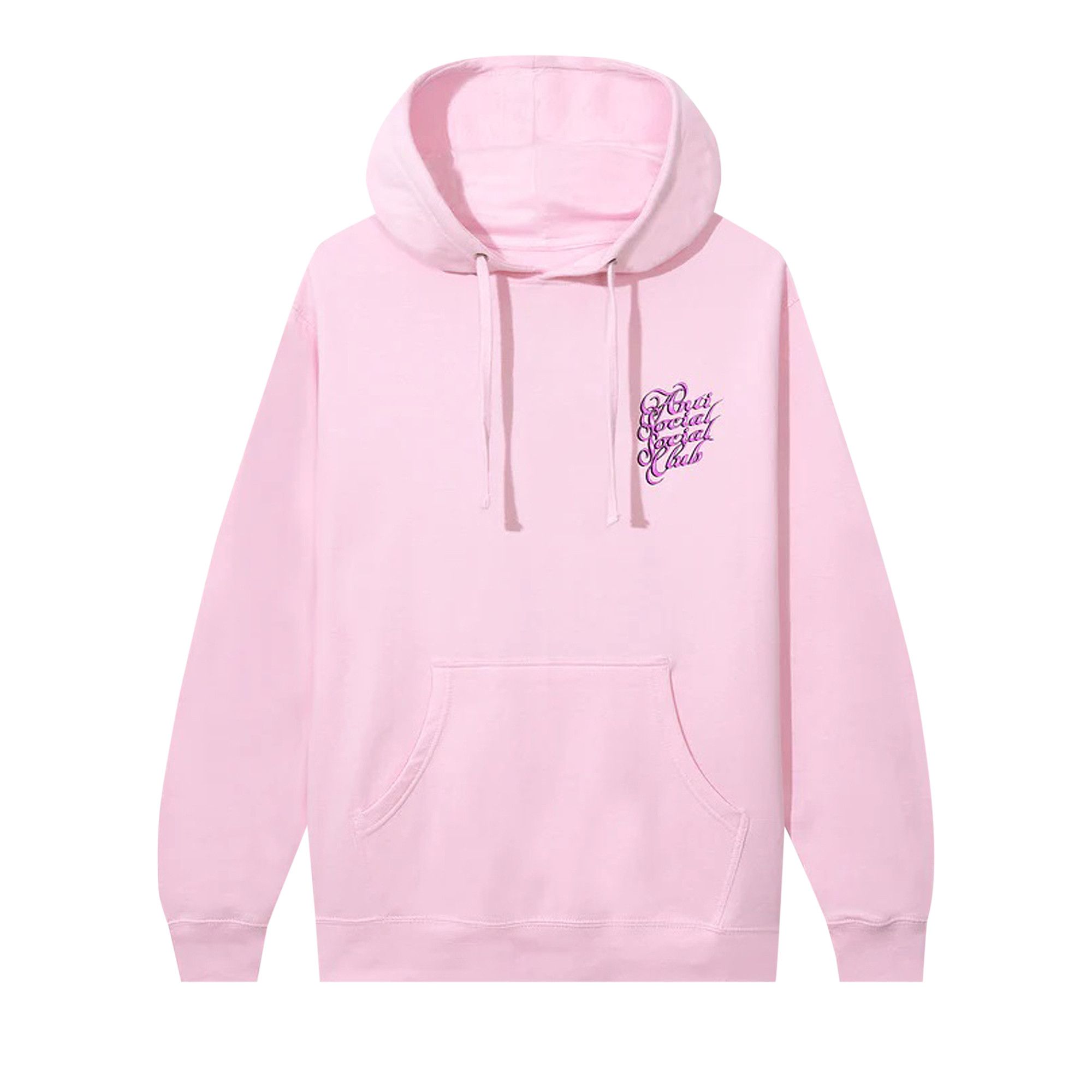 Size xxl Anti Social Social Club Eyelash Hoodie Pink