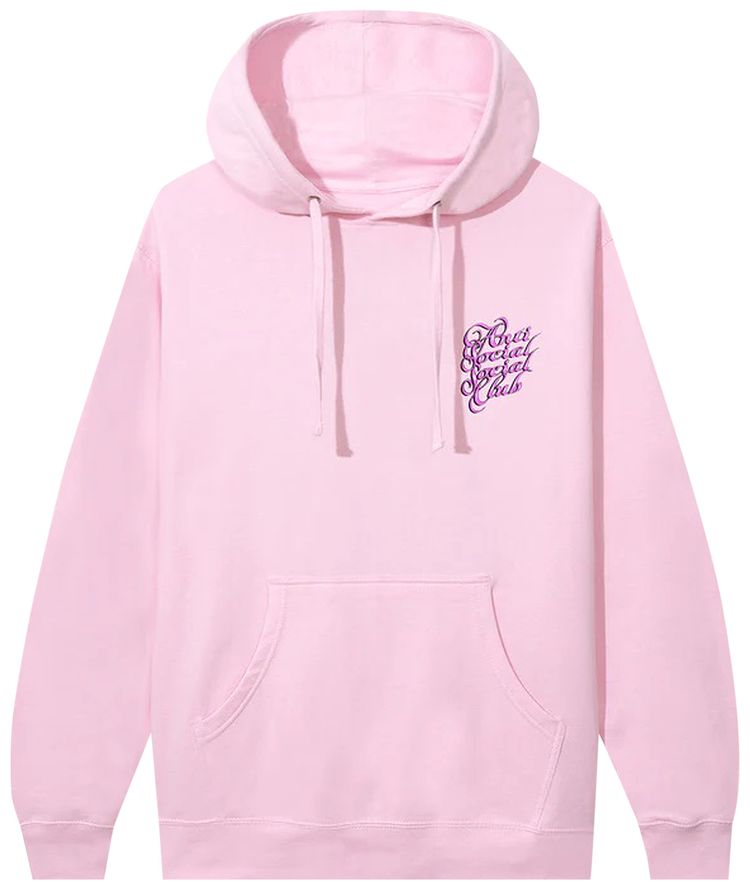Anti Social Social Club Eyelash Hoodie Pink