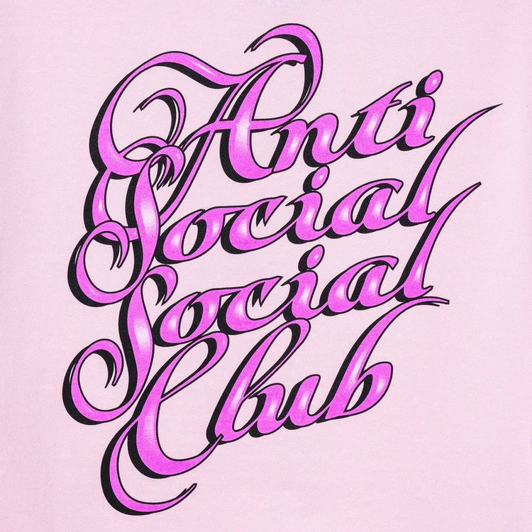 Anti Social Social Club Eyelash Hoodie Pink