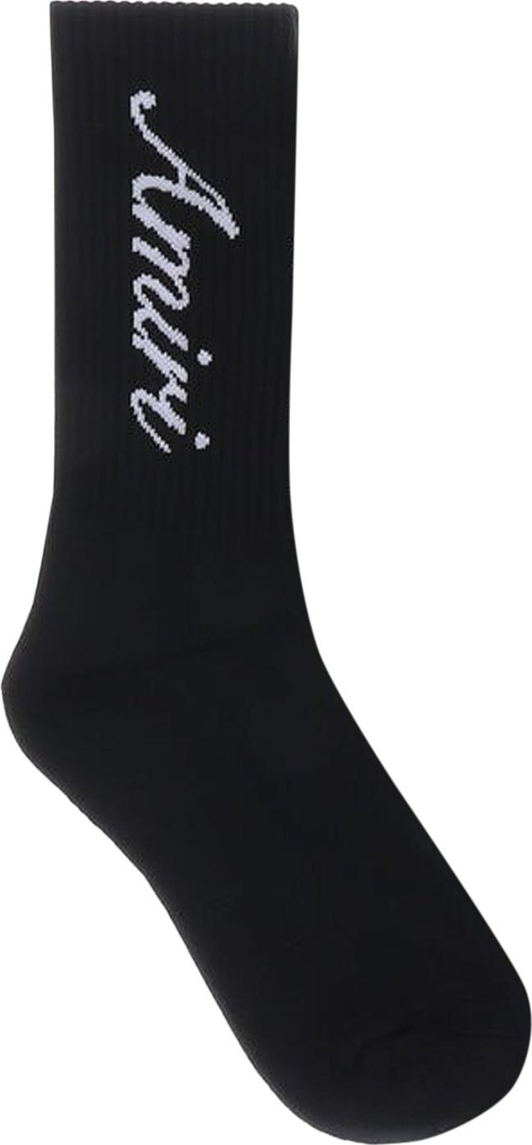 Amiri Script Tube Sock Black