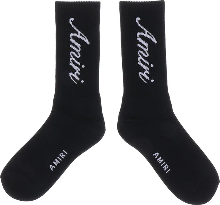 Amiri Script Tube Sock Black