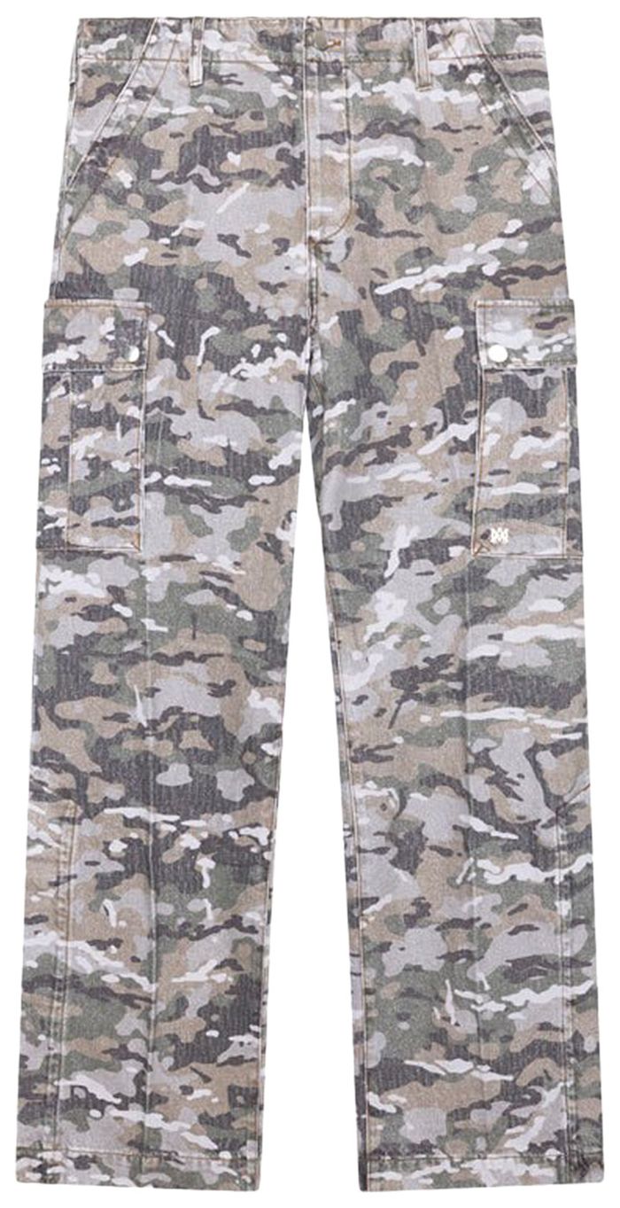 Buy Amiri M65 Camo Kick Flare Cargo Pants 'Green Camo' PF23MDF039 526