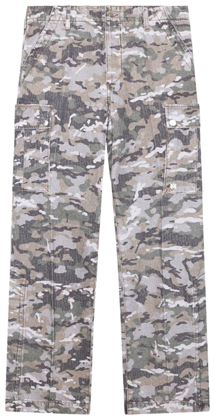 Buy Amiri M65 Camo Kick Flare Cargo Pants 'Green Camo' PF23MDF039 526