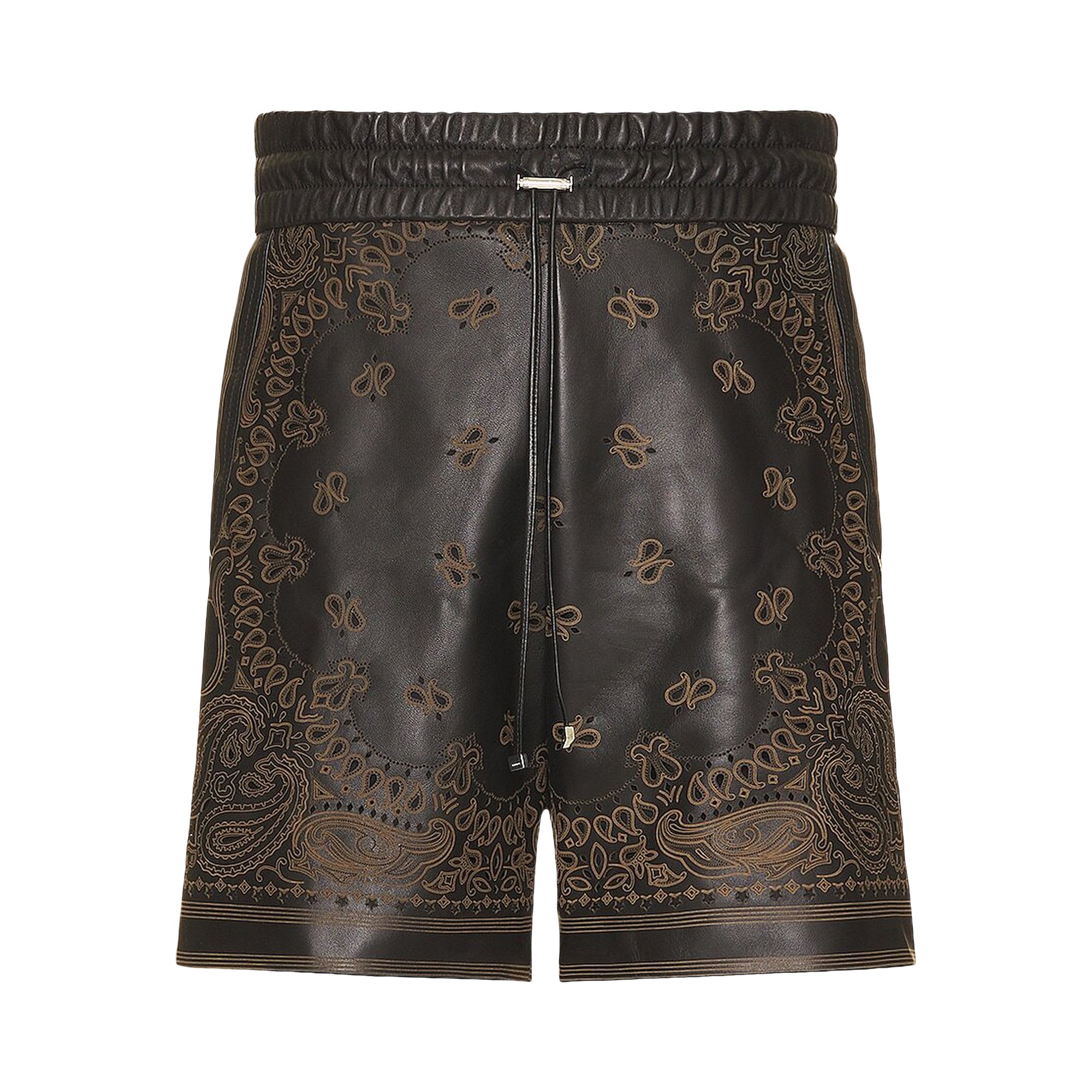 レインボー」 短期出品 amiri レザーパンツ LEATHER BANDANA SHORT ...