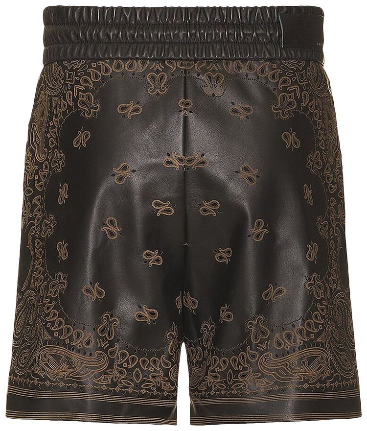 Amiri Leather Bandana Short Black