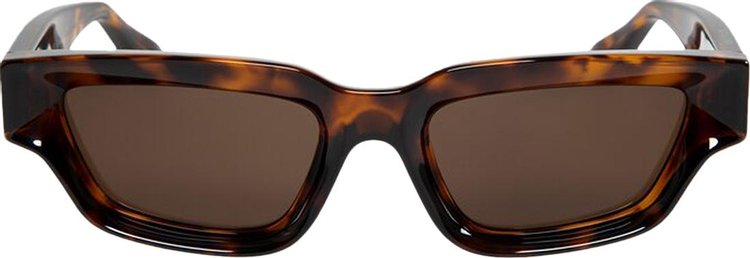 Bottega Veneta Rectangular Squared Sunglasses 'Havana/Brown'