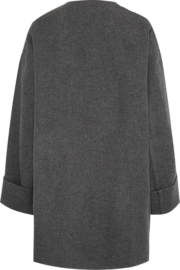 Bottega Veneta Oversized Coat Medium Grey Melange