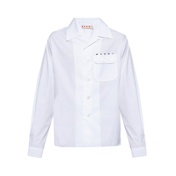 Marni Logo Bowling Shirt 'Lily/White'