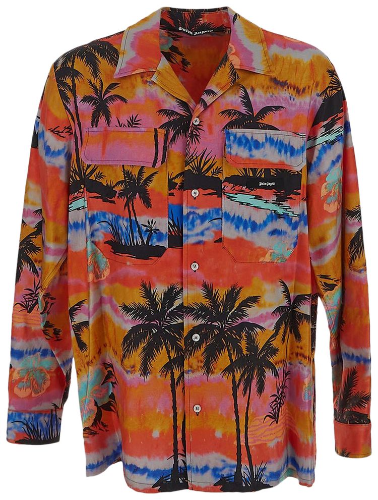 Palm Angels Pshychedelic Palms Shirt FuchsiaMulticolor