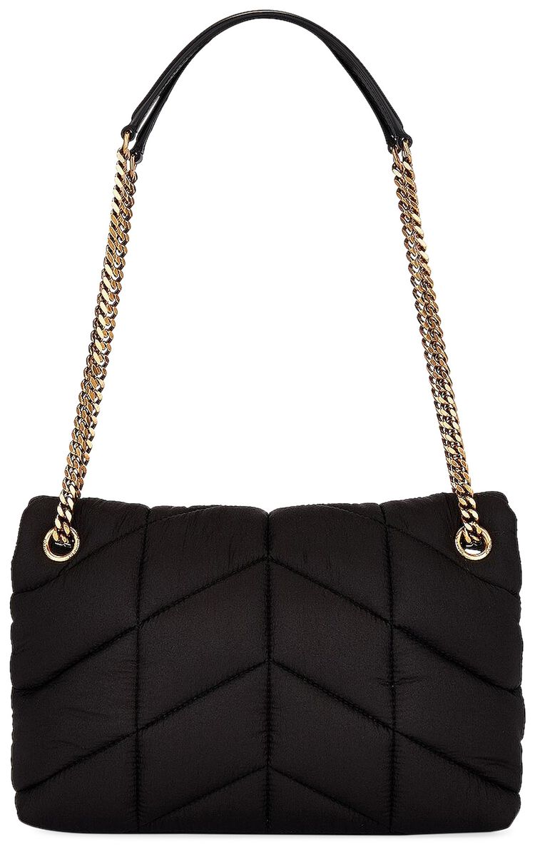 Saint Laurent Small Puffer Nylon Chain Bag Black