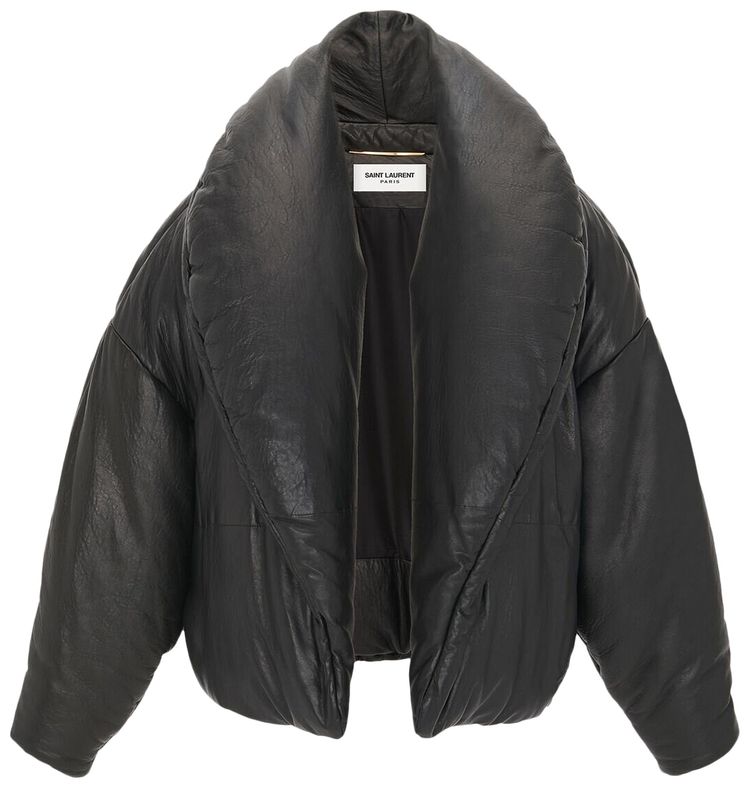 Saint Laurent Cassandre Puffer Jacket Black