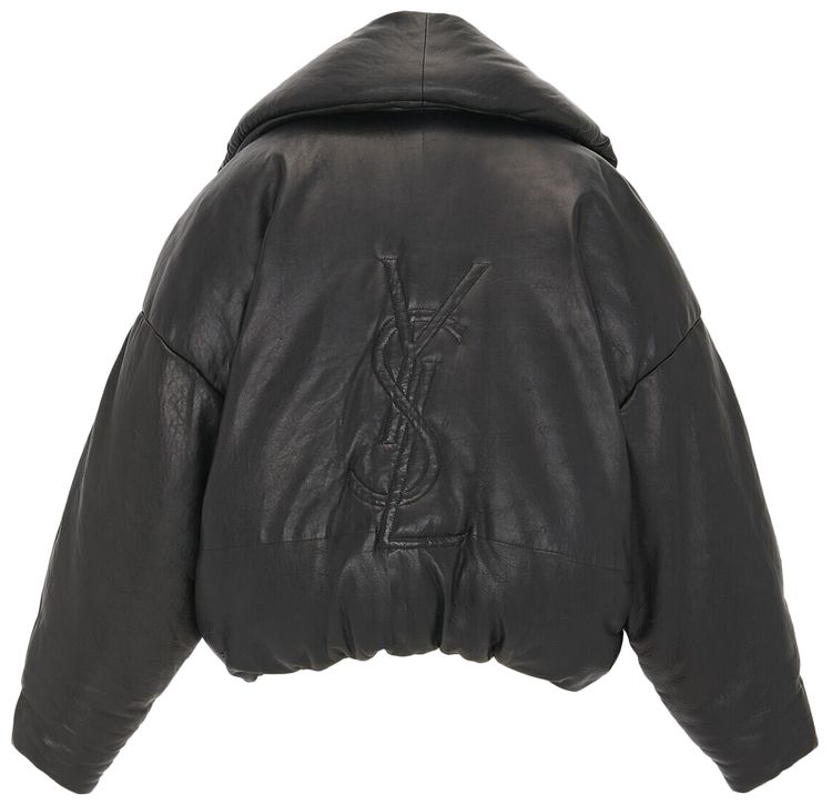Saint Laurent Cassandre Puffer Jacket Black