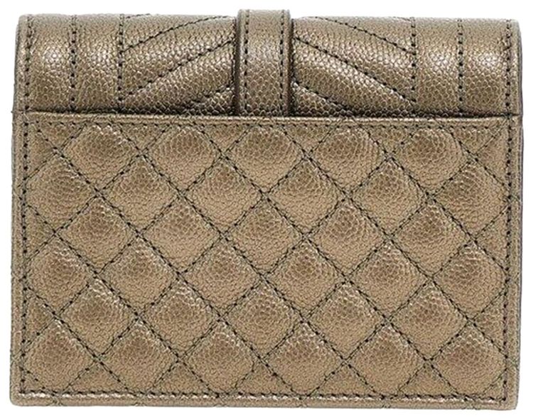 Saint Laurent Envelope Small Wallet Brun Metallise
