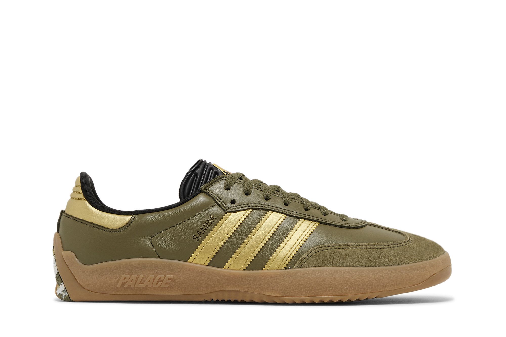 Buy Palace x Puig Samba Olive Gold HQ6100 GOAT