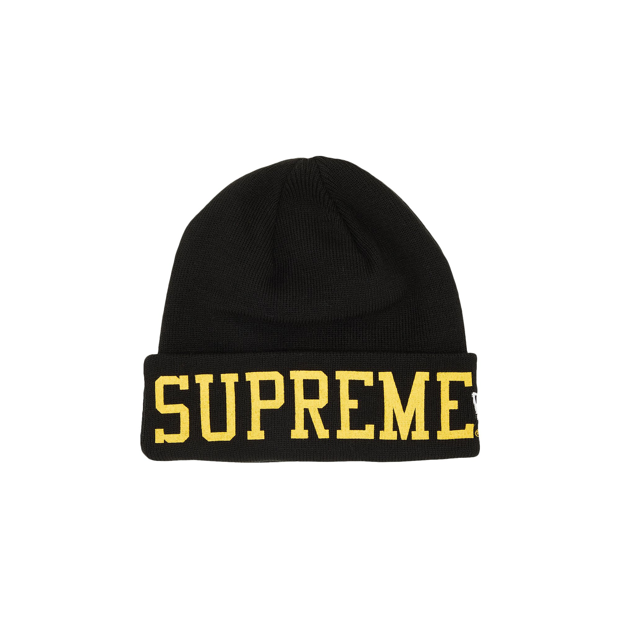 Buy Supreme x New Era Varsity Beanie 'Black' - FW23BN37 BLACK | GOAT