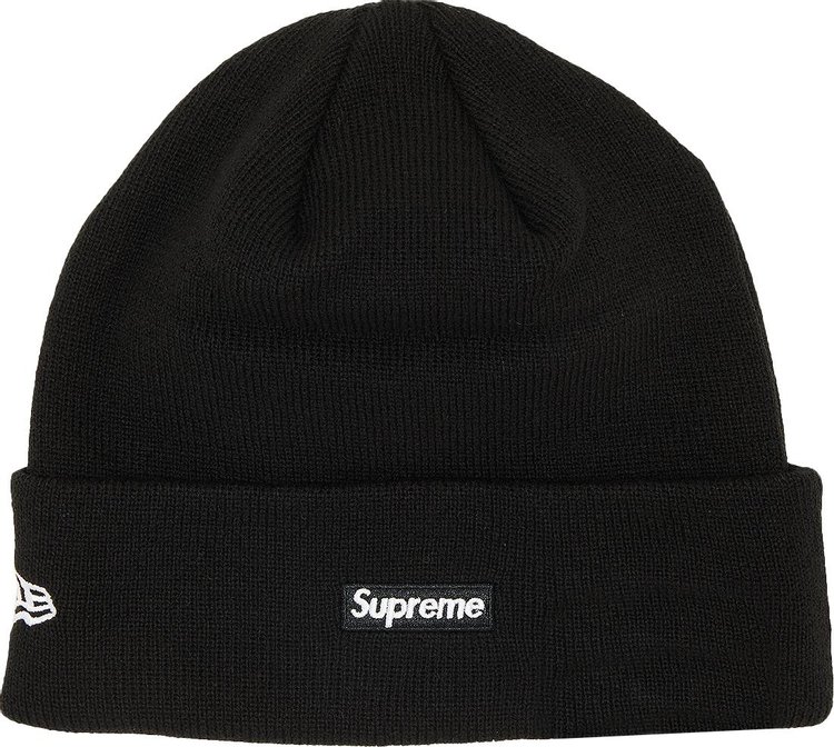 Supreme x New Era Varsity Beanie Black