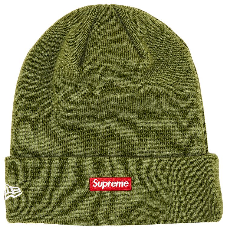Supreme x New Era Varsity Beanie Olive