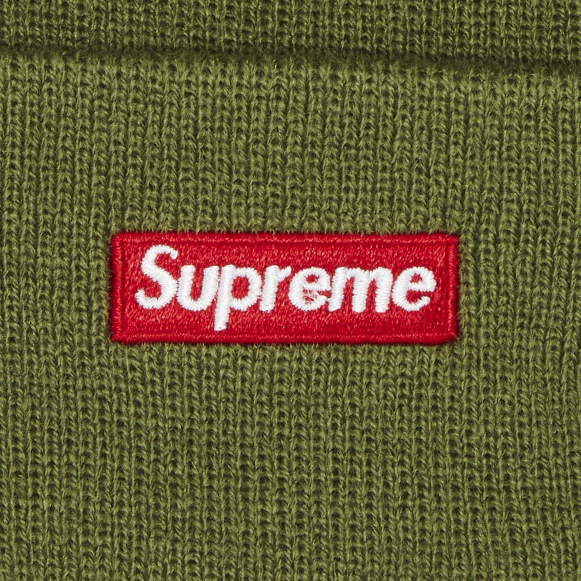 Buy Supreme x New Era Varsity Beanie 'Olive' - FW23BN37
