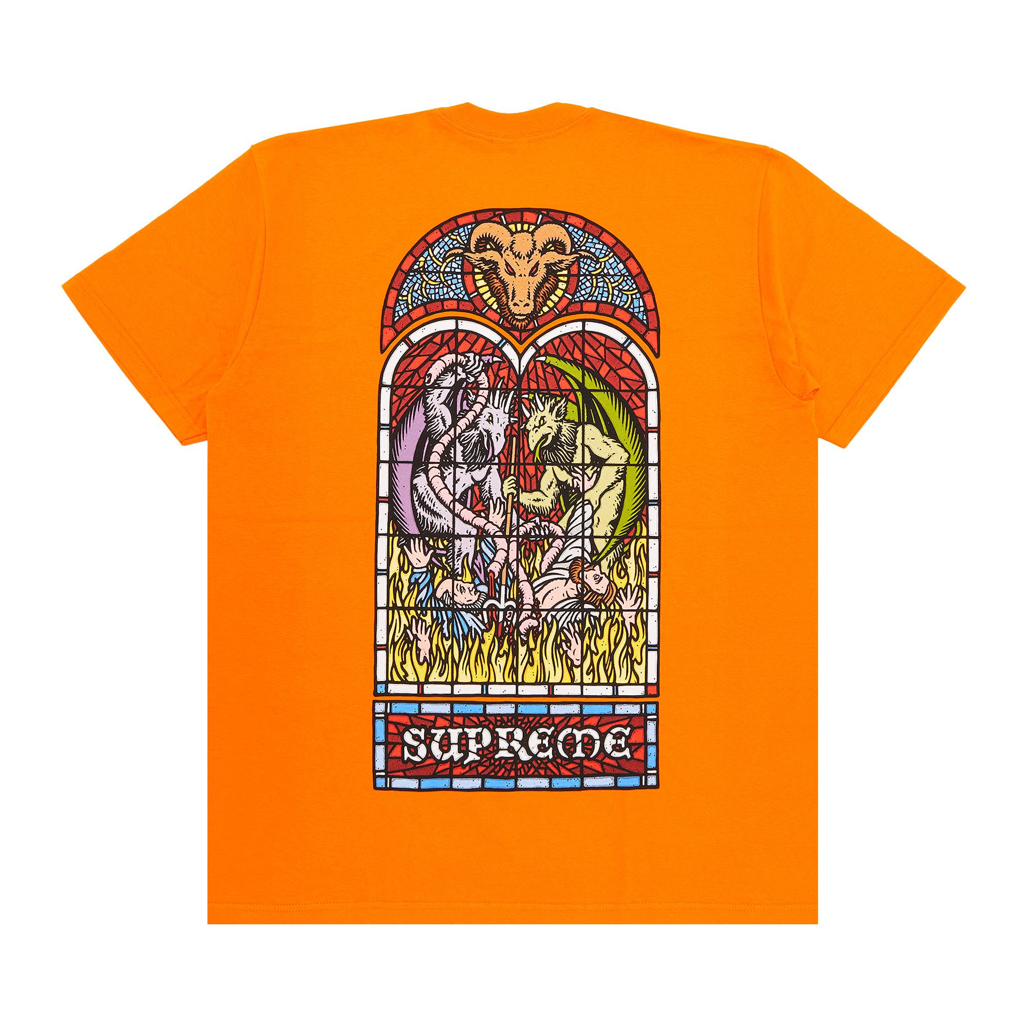 Supreme orange tee sale