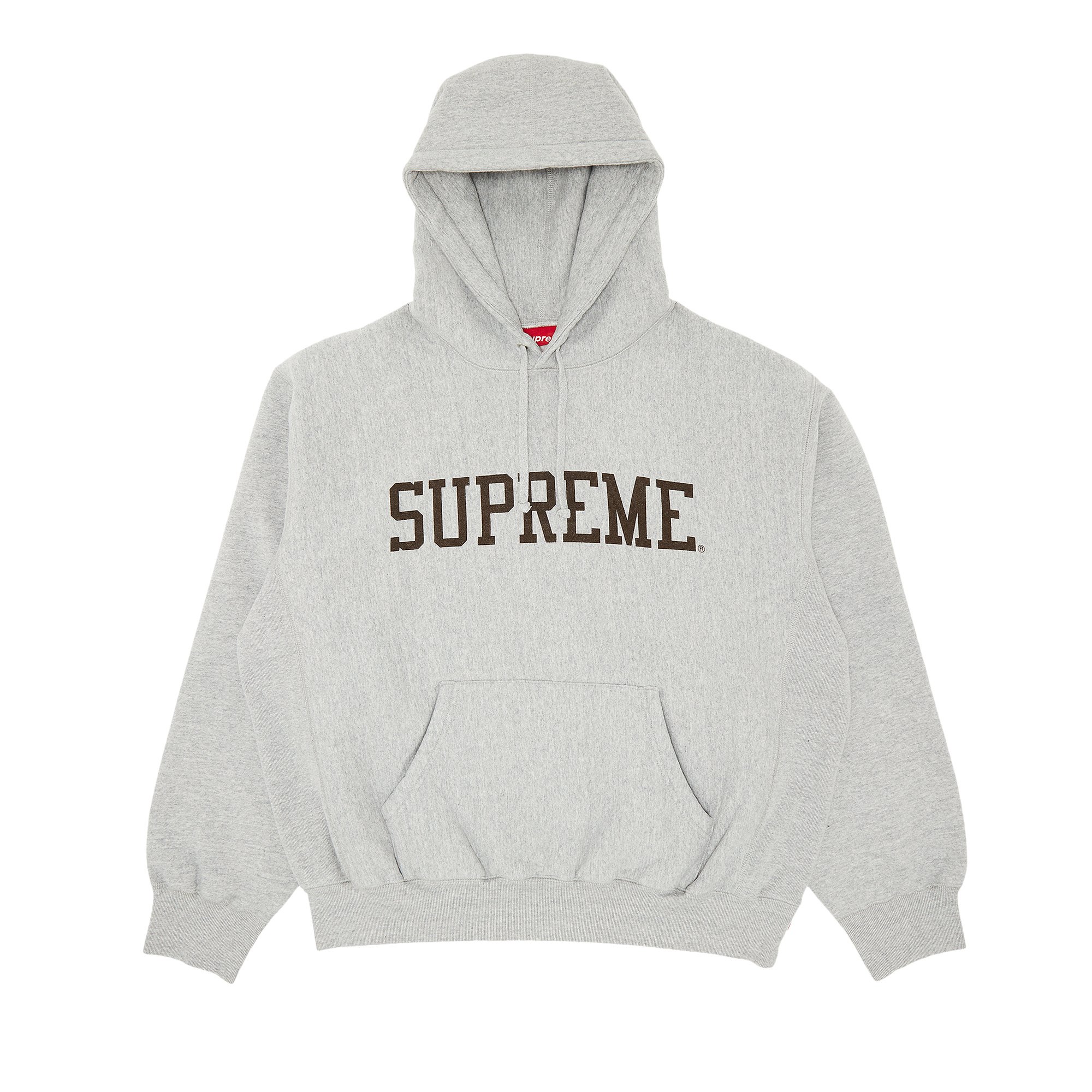 Buy Supreme Varsity Hooded Sweatshirt 'Heather Grey' - FW23SW55 
