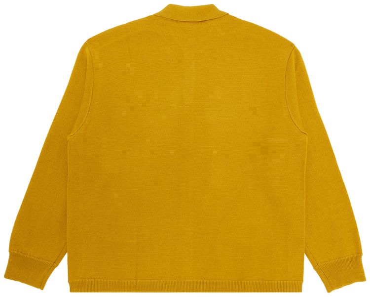 Supreme Silk Map Cardigan Mustard