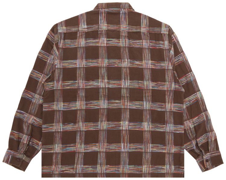 Supreme Woven Plaid Shirt Light Brown