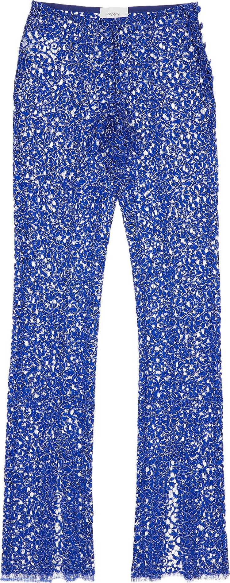 Coperni Lace Flared Pants 'Royal Blue'
