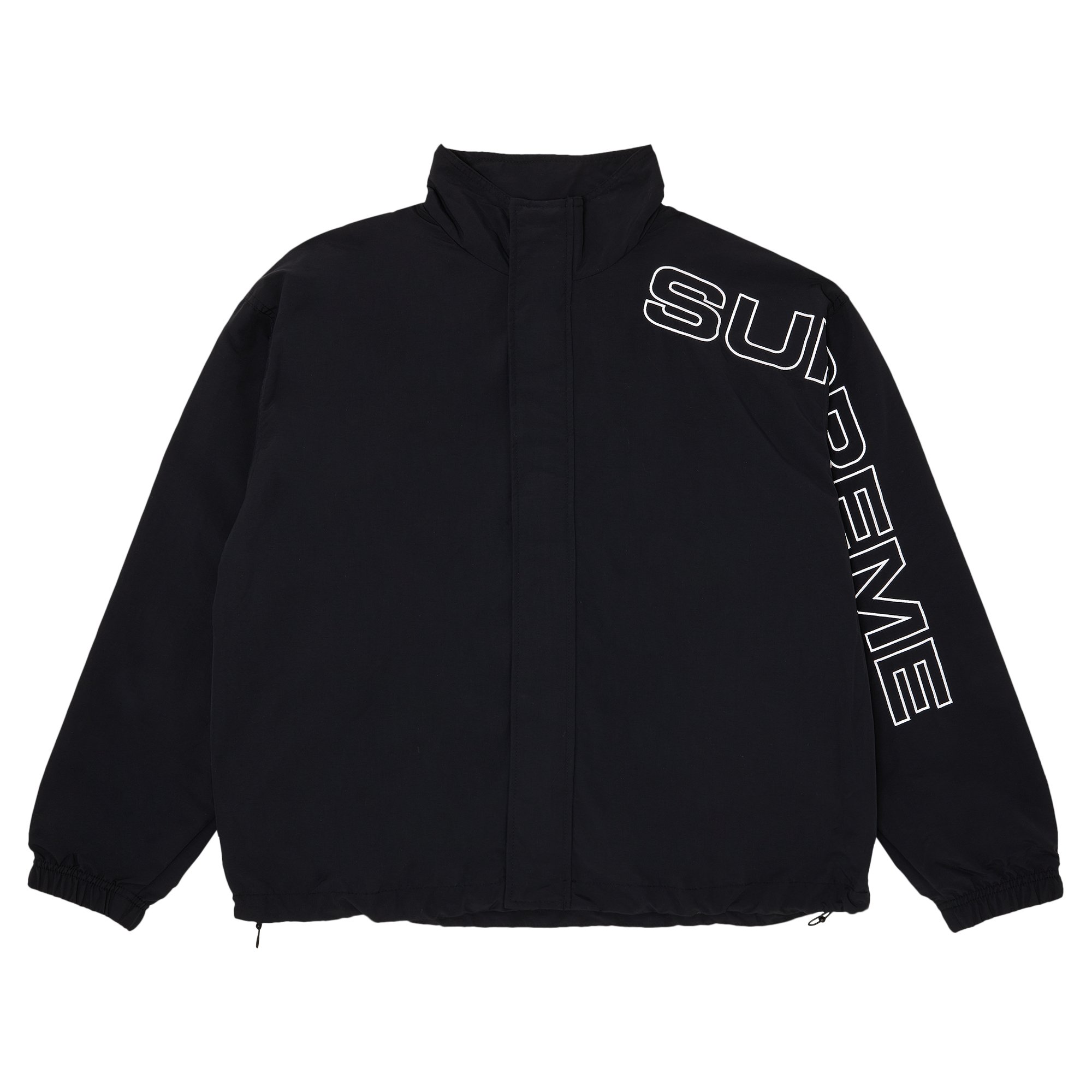 Buy Supreme Spellout Embroidered Track Jacket 'Black' - FW23J109