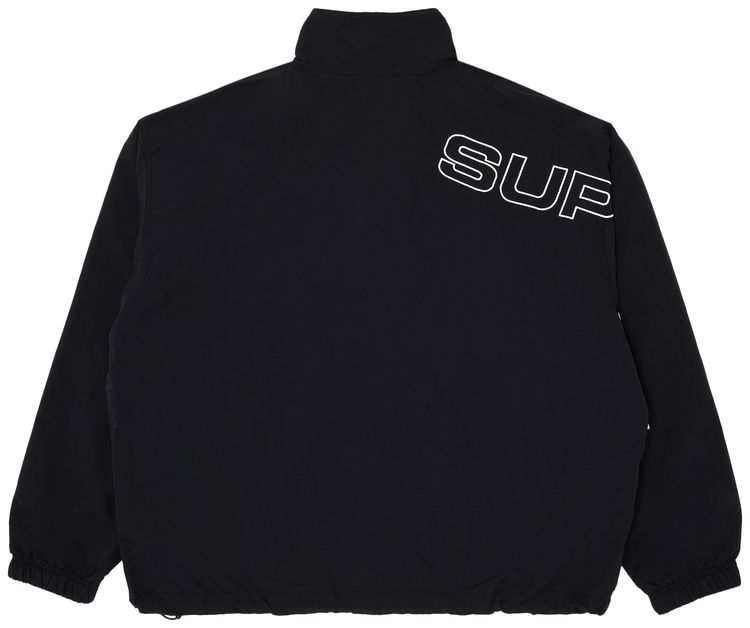 Supreme Spellout Embroidered Track Jacket Black