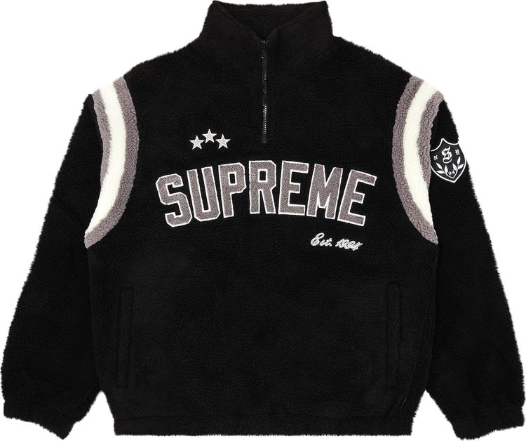 Buy Supreme Arc Half Zip Fleece Pullover 'Black' - FW23J70 BLACK | GOAT