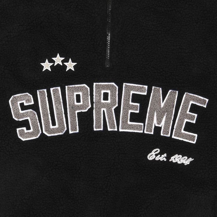 Supreme Arc Half Zip Fleece Pullover Black