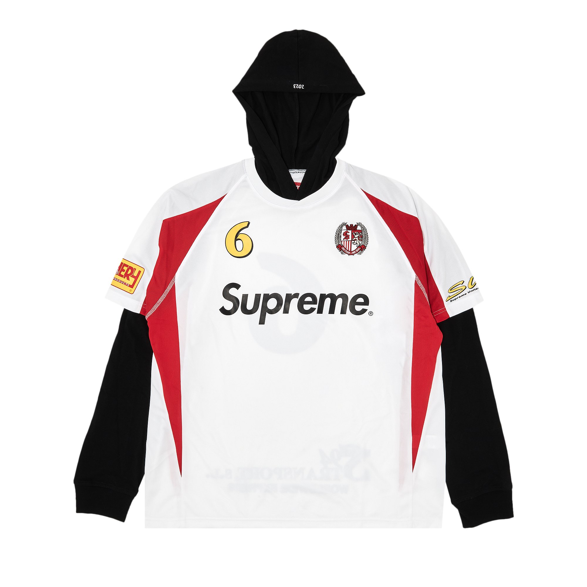 Buy Supreme Hooded Soccer Jersey 'White' - FW23KN37 WHITE | GOAT