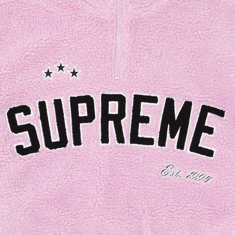 Supreme Arc Half Zip Fleece Pullover Pink