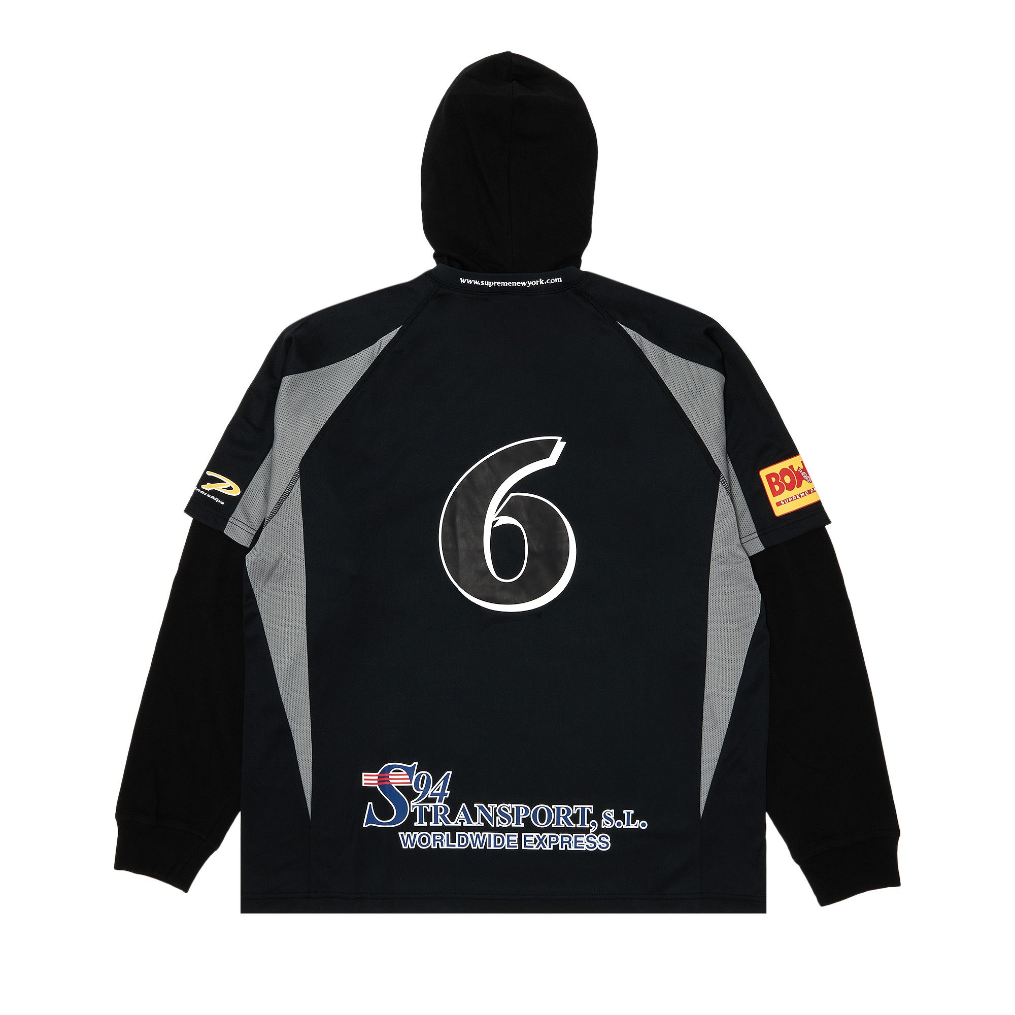 Size m Supreme Hooded Soccer Jersey 'Black'