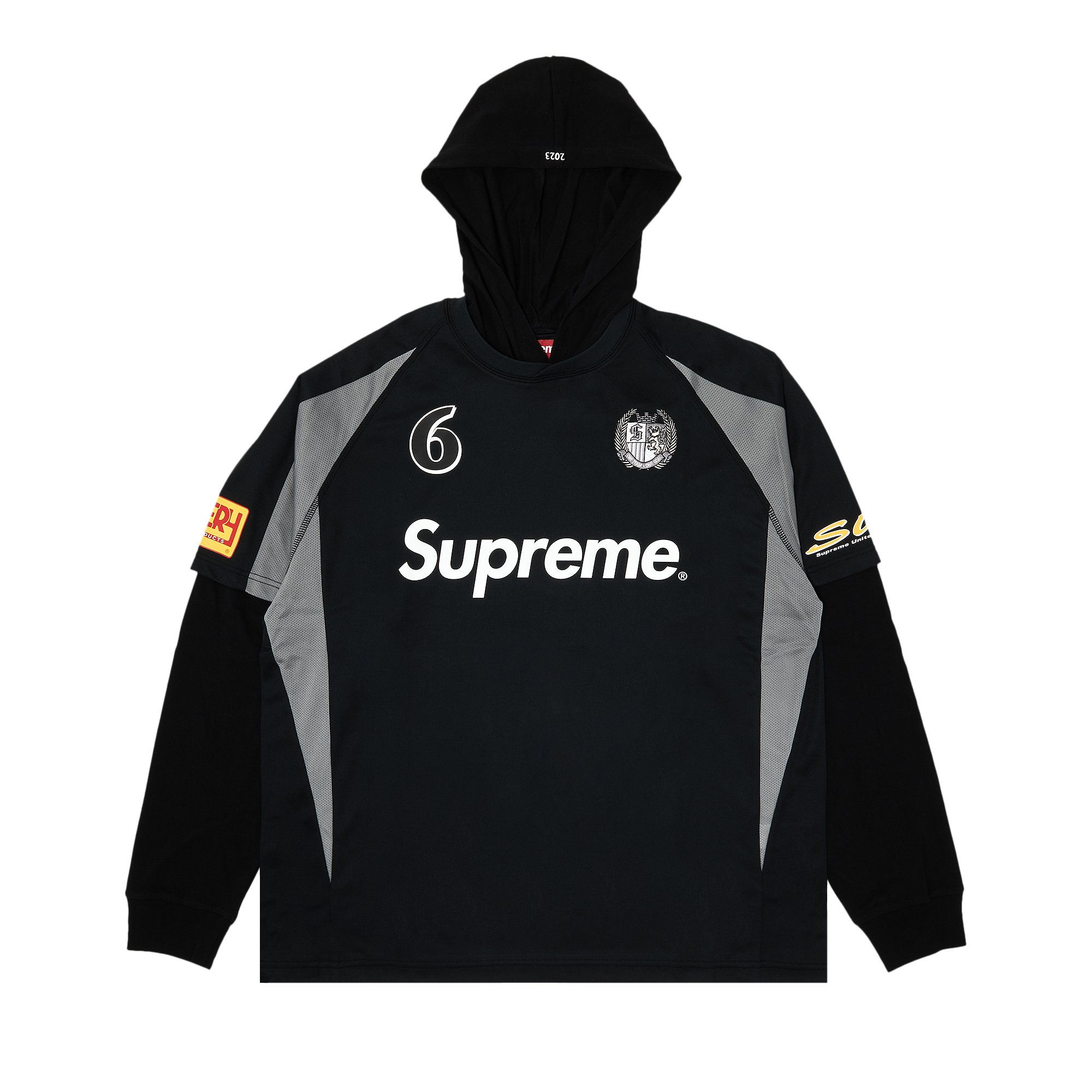 Buy Supreme Hooded Soccer Jersey 'Black' - FW23KN37 BLACK | GOAT