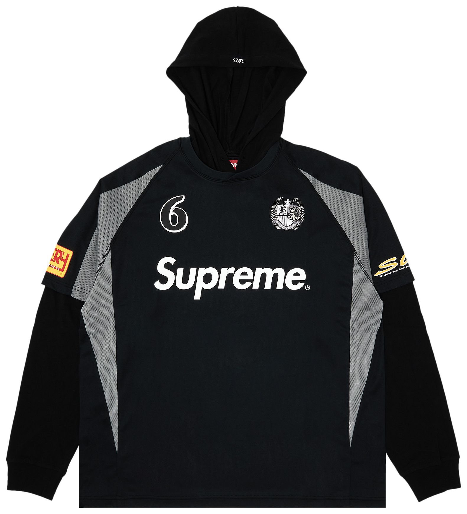 Buy Supreme Hooded Soccer Jersey 'Black' FW23KN37 BLACK GOAT